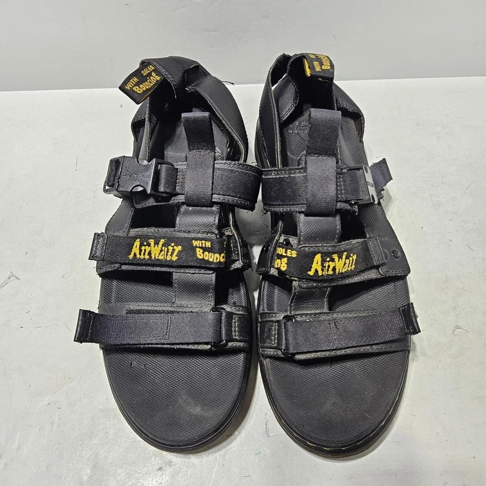 Dr. Martens Pearson Sandals Mens 14 Black Utility Strap Buckle AirWair